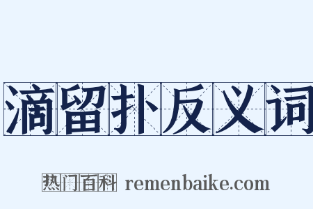 滴留扑反义词是什么意思的图片